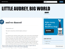 Tablet Screenshot of littleaudreybigworld.wordpress.com