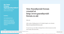 Desktop Screenshot of doihaveprimaryhyperparathyroidism.wordpress.com