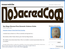 Tablet Screenshot of nosacredc0w.wordpress.com