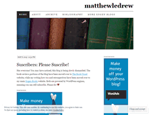 Tablet Screenshot of matthewledrew.wordpress.com