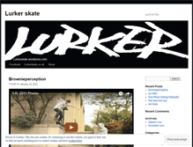 Tablet Screenshot of lurkerskate.wordpress.com