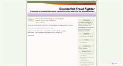 Desktop Screenshot of counterfeitfraud.wordpress.com