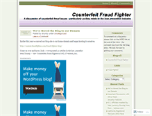 Tablet Screenshot of counterfeitfraud.wordpress.com