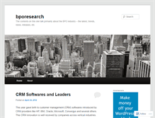 Tablet Screenshot of bporesearch.wordpress.com