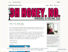 Tablet Screenshot of ohhoneyno.wordpress.com