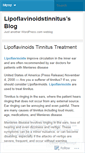 Mobile Screenshot of lipoflavinoidstinnitus.wordpress.com