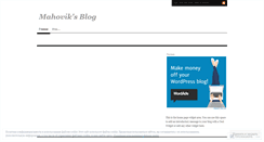Desktop Screenshot of mahovik.wordpress.com