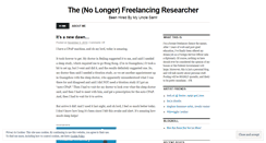 Desktop Screenshot of freelancingresearcher.wordpress.com