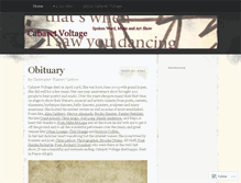 Tablet Screenshot of cabaretvoltageonline.wordpress.com