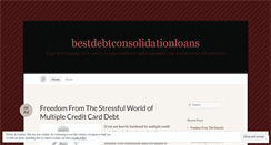 Desktop Screenshot of bestdebtconsolidationloans.wordpress.com