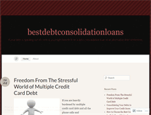 Tablet Screenshot of bestdebtconsolidationloans.wordpress.com