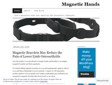 Tablet Screenshot of magnetichands.wordpress.com