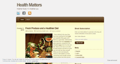 Desktop Screenshot of healthmatters2010.wordpress.com