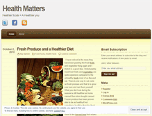 Tablet Screenshot of healthmatters2010.wordpress.com