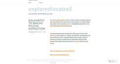 Desktop Screenshot of exploredincatrail.wordpress.com