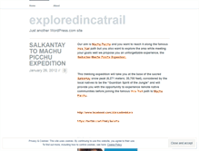 Tablet Screenshot of exploredincatrail.wordpress.com