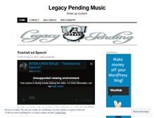 Tablet Screenshot of legacypending.wordpress.com