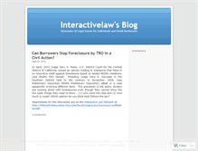 Tablet Screenshot of interactivelaw.wordpress.com