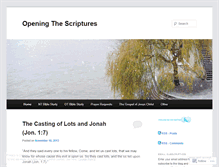 Tablet Screenshot of openingthescriptures.wordpress.com