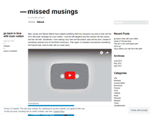 Tablet Screenshot of missedmusings.wordpress.com