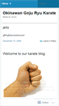 Mobile Screenshot of okinawangojuryukaratedo.wordpress.com