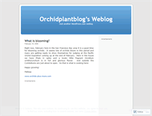 Tablet Screenshot of orchidplantblog.wordpress.com