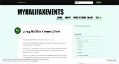 Desktop Screenshot of myhalifaxevents.wordpress.com