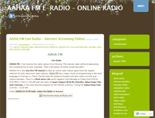 Tablet Screenshot of aahafm.wordpress.com