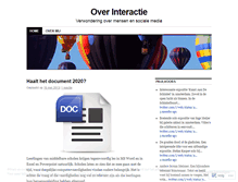 Tablet Screenshot of overinteractie.wordpress.com