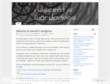 Tablet Screenshot of nascents.wordpress.com