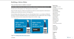 Desktop Screenshot of buildingabetterbloke.wordpress.com
