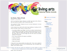 Tablet Screenshot of livingartsatum.wordpress.com