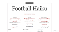 Desktop Screenshot of dailyfootballhaiku.wordpress.com