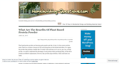 Desktop Screenshot of homebuildingquestions.wordpress.com