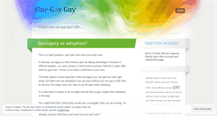 Desktop Screenshot of onegayguy.wordpress.com