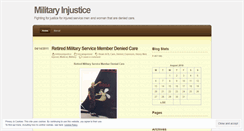 Desktop Screenshot of militaryinjustice.wordpress.com