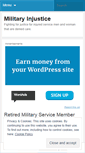 Mobile Screenshot of militaryinjustice.wordpress.com