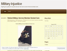 Tablet Screenshot of militaryinjustice.wordpress.com