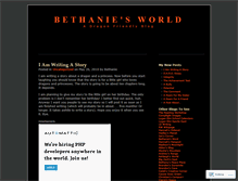 Tablet Screenshot of bethaniee22.wordpress.com