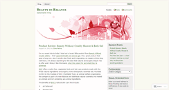 Desktop Screenshot of beautyinbalance.wordpress.com