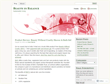 Tablet Screenshot of beautyinbalance.wordpress.com