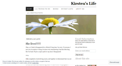 Desktop Screenshot of kirstenslife.wordpress.com