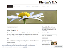 Tablet Screenshot of kirstenslife.wordpress.com
