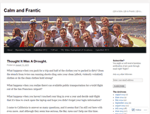 Tablet Screenshot of calmandfrantic.wordpress.com