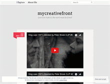 Tablet Screenshot of mycreativefront.wordpress.com