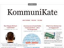 Tablet Screenshot of kommunikate.wordpress.com