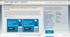 Desktop Screenshot of latterdailysaint.wordpress.com