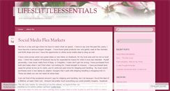 Desktop Screenshot of lifeslittleessentials.wordpress.com