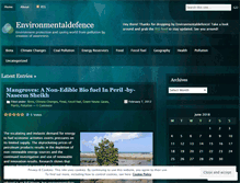 Tablet Screenshot of environmentdefencer.wordpress.com