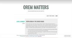 Desktop Screenshot of oremmatters.wordpress.com